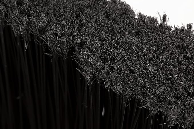SPARTA 41082EC03 Plastic Color Coded Broom, Flagged Bristles, Long Broom With Angled Head For Large Debris, 56 Inches, Black, (Pack of 12)