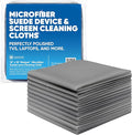 Premium Screen Cleaning Cloth by Microfiber Wholesale | Gray | 10”x10” | 10pk | Soft Microfiber Suede | Mid-Size Reusable | No Lint Scratch-Free Durable | TVs Laptops Monitors