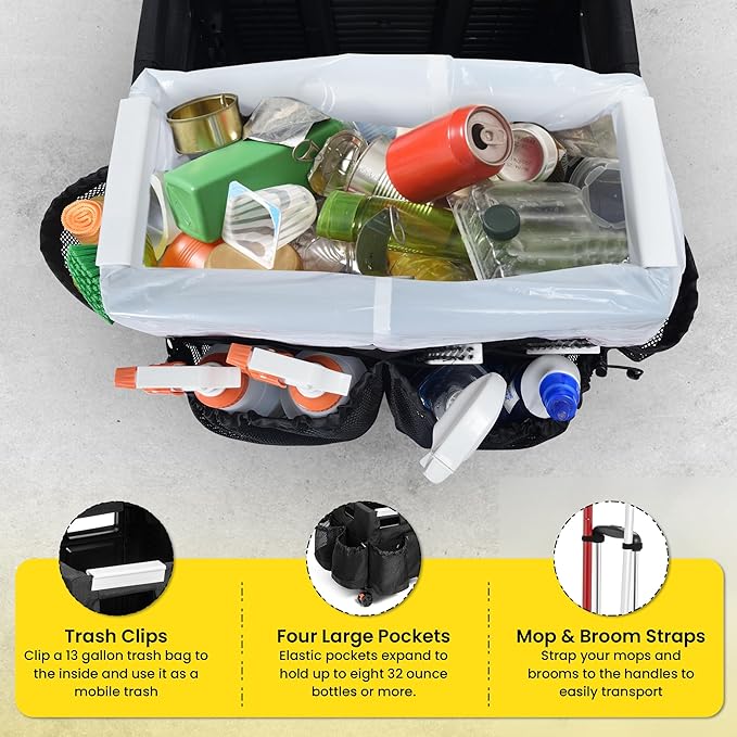 Wheelie Clean - Stair Climbing Cleaning Supplies Organizer & Caddy on Wheels