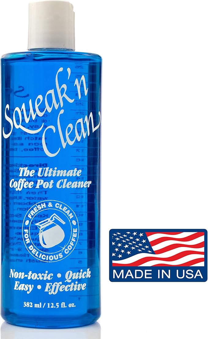 Concentrated Coffee Pot Cleaner / Food and Beverage Stain Remover - Over 20 Uses Per Bottle - Made in the USA, 12.5 oz