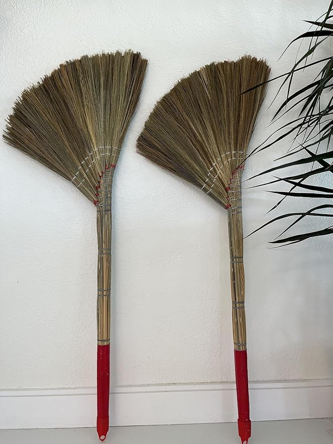 Coco Deluxe Vietnamese Natural Straw Broom /40" Handmade Soft Grass Broom for Indoor & Outdoor/Choi Bong Co Viet NAM Cao Cap (2)