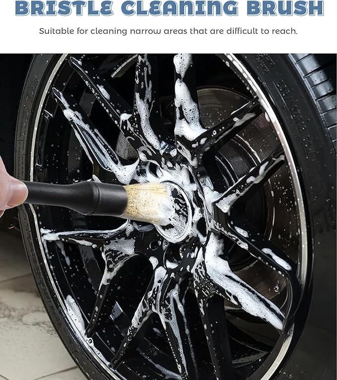 3PCS Wheel Brush,Car Accessories Wheel Rim Tire Cleaning Brush Set,Used to Clean Car Internal and External Body Surface,Suitable for Most Cars,Trucks,Motorcycles,SUVs,RVs,and More