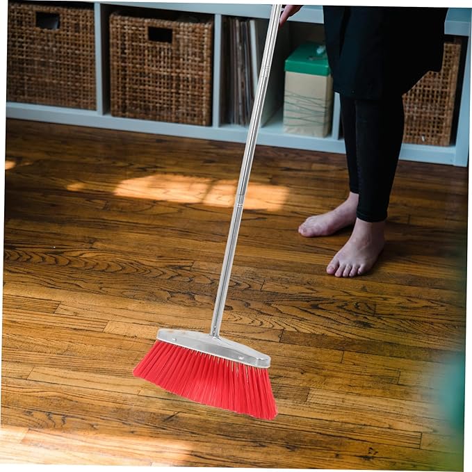 CHILDWEET Broom with Soft Bristles for Indoor and Outdoor Cleaning Gentle Floor Sweeping Tool for Home Kitchen Garage Lawn and Office Use