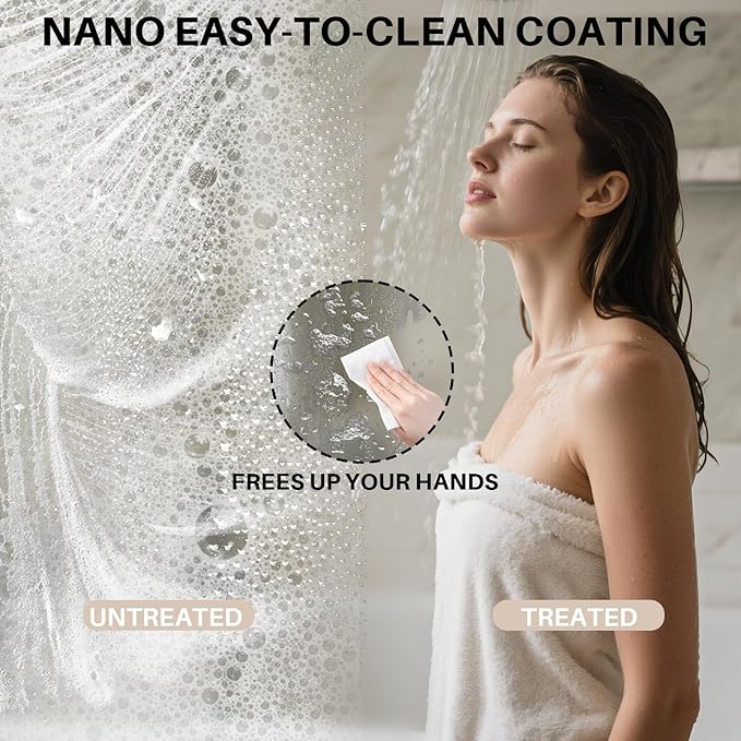 WinZo 33-34" W ×72" H Frameless Pivot Shower Door, Pivot Swing Shower Glass Doors with 1/4"(6mm) SGCC Clear Tempered Glass,Explosion-Proof Film, Reversible Installation, Matte Black