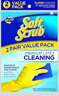 Soft Scrub Yellow Reusable Latex Household Glove