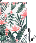 Tropical Plants Golf Towel and Brush Set, Microfiber Waffle Golf Bag Towel with Clip, Golf Cleaning Kit for Men and Women, Leaves Golf Accessories for Golf Fan, Golf Lovers Golfers Retirement Gift