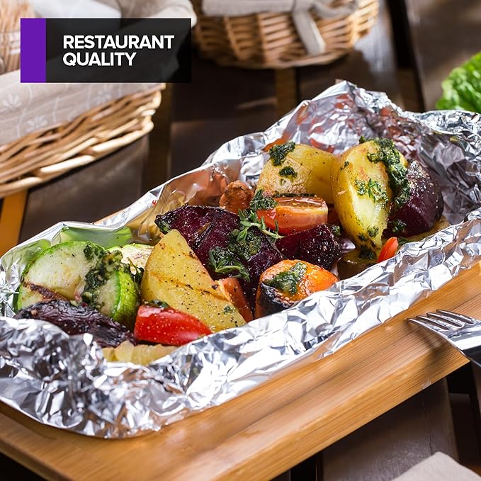 Pre-cut Deli Aluminum Foil Sheets,100 Count 12x10” Heavy Duty Pop Up Foil Sheets for Restaurants, Disposable Foil Sheets for Food, Tin Foil Sheets for Burrito, Hot Dogs, or Sandwich