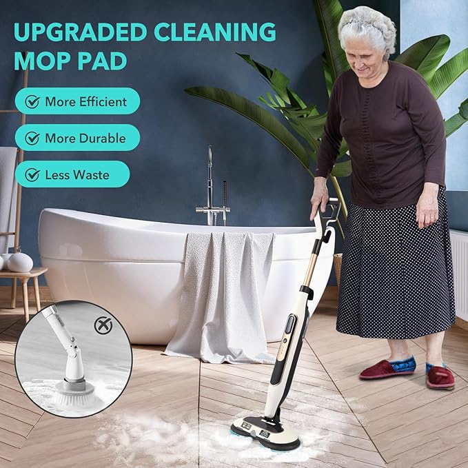 S7001 Upgraded Steam&Scrub Mop Pads for Shrak,S8201 S8001 S7000 S7201 S7000AMZ S7005 S7020 S7001C All-in-One Hard Floor Steam Mop (6Green-Without snap Fastener)