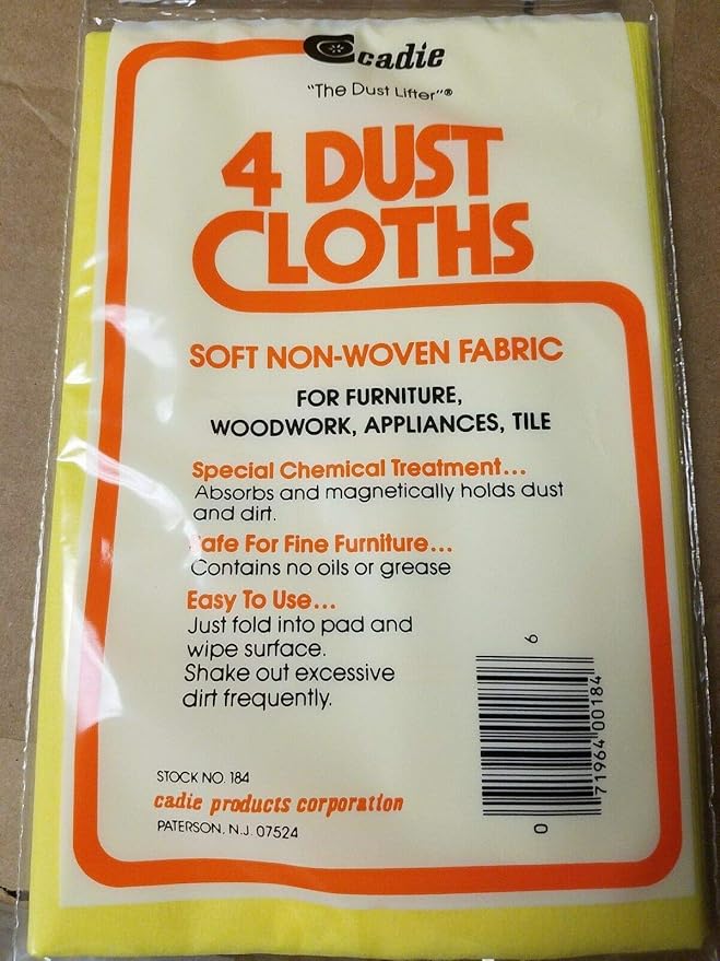 Economical Dust Cloths - Pre-Treated Dusting Fabric for Furniture, Woodwork, Glass Wood, Tiles, Metal Surfaces - Premium Soft Non-Woven Wipes, Swipe Clean Dirt on Table, Countertop, Windows | 1 Pack