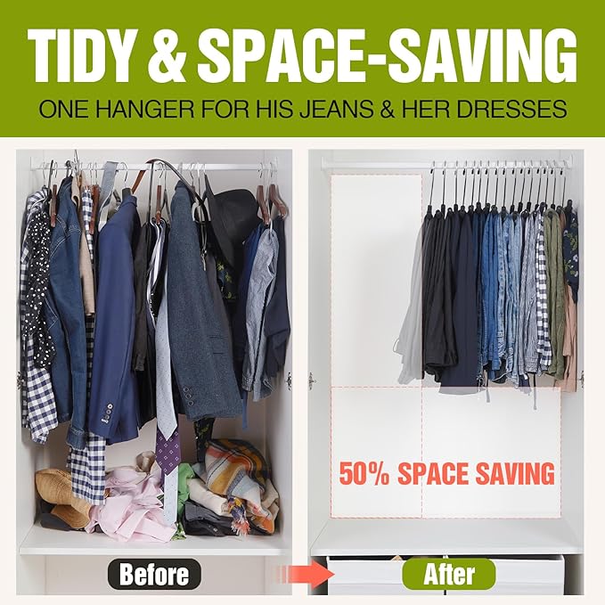 Spring Fever Open Ended Non Slip Sponge Padded Pants Hangers - Chrome Plating Foam Heavy Duty Space Saving Beige Long 10