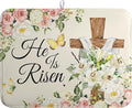 Easter He Is Risen Dish Drying Mats Spring Floral Dish Mat Easter Cross Drying Matt Dishes Dryer Pad for Kitchen Counter Absorbent Microfiber Washable Foldable Reusable 18x24 in
