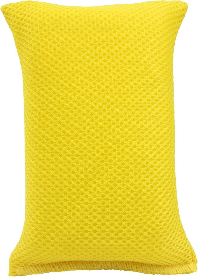 Detailer's Choice 9-24M8 Microfiber Scrub Sponge,Yellow (Pack of 12)