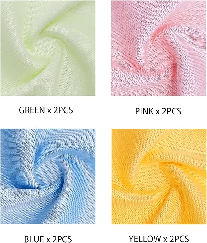 AIMI Assorted Colors Microfiber Cleaning Cloths - 6" x 7" Microfiber Glasses Cloth - Great for Cleaning Eyeglasses, Cell Phones, Screens, Lenses, Glasses and All Delicate Surface (8 Pack)