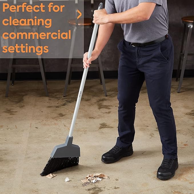 Professional 12" Angled Broom, Gray