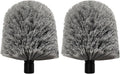 2 Pack Twist-On Cobweb Duster Head, Fits Standard 3/4 inch Threaded Poles, Attachment Spider Web Duster for Outdoor & Indoor Cleaning (Grey)