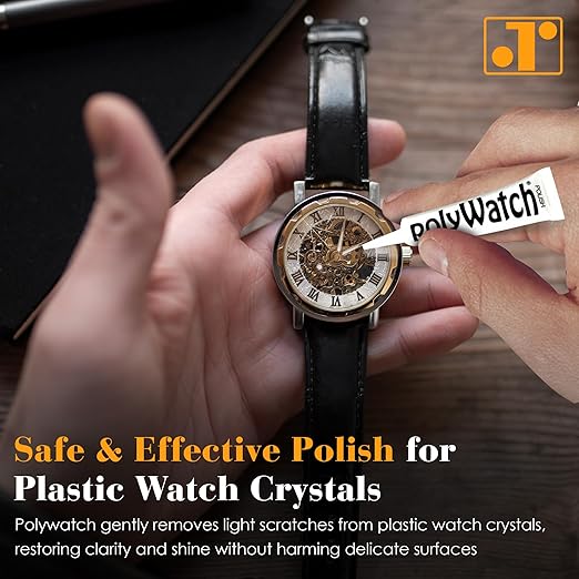 Rosenthal PolyWatch Plastic Watch Scratch Remover Polish with Microfiber Cloth - 2 Pack Professional Polish for Acrylic Watch Crystal Repair & Restoration - Rosenthal Collection Since 1926