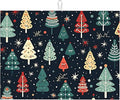 Cute Christmas trees Dish Drying Mat 18x24 inches Microfiber Absorbent Fast Dry Mat for Kitchen Counter Coffee Bar Christmas Large Drying Mat Kitchen Decor Gifts (Christmas Trees, 18x24 inches)