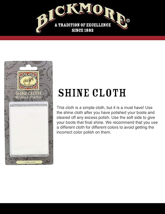 Bickmore Cotton Flannel Shoe Shine Cloth - Leather and Shoe Polishing Cloth
