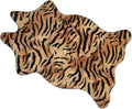 MACEVIA Tiger Printed Skin Area Rugs Western Decor for Living Room Bedroom Faux Animal Area Carpet Non-Slip Flannel Floor Mats 43.3" L x 29.5" W(3.6ft x 2.4ft)
