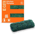 E-Cloth Kitchen Dynamo, Premium Microfiber Non-Scratch Kitchen Dish Scrubber Sponge, Ideal for Dish, Sink and Countertop Cleaning, 100 Wash Guarantee, Green, 1 Pack