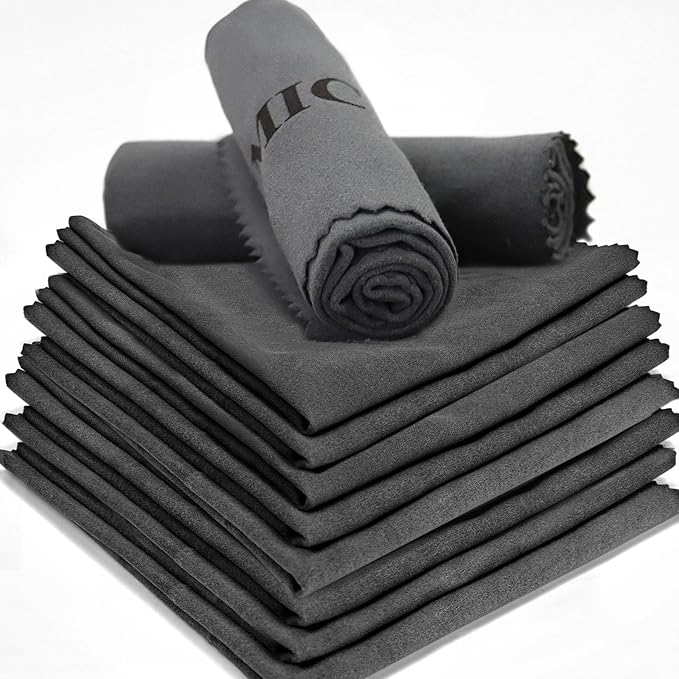 PINGMIC 12 ''×12 '' Silicon Gun Cloth and Gun Cleaning Cloths, for Firearm Cleaning and Polishing - Lint-Free Gray Cloth