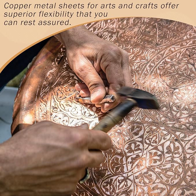 Yaocom 1 Roll Aluminum Metal Crafts DIY Foil 12 Inch x 10 ft x 0.1 mm Thick for Art Project Aluminum Flashing Roll Wide Sheet Multipurpose Metal Sheets for DIY and Crafting Projects (Bronzer)