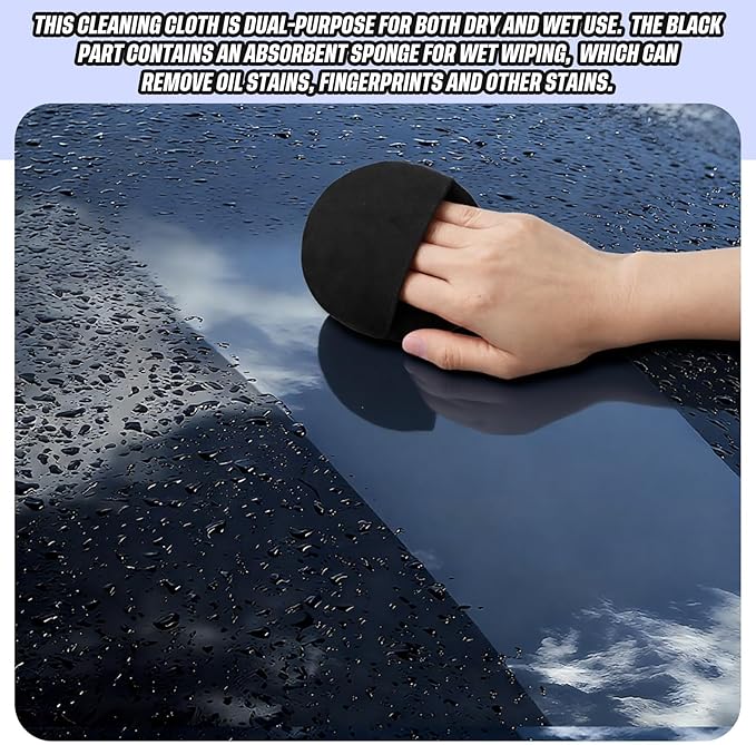 4 Pcs Car Screen Cleaner Car Touch Microfiber Screen Cleaner Cloth Cleaning Wipes Interior Pad for Vehicle Dashboard LCD Accessories 4.13×4.13 Inches (Round)