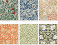 Whaline William Morris Swedish Kitchen Dishcloth Vintage Floral Absorbent Cotton Kitchen Towel Colorful Flower Dish Towel for Party Home Housewarming Cleaning Counter Wipes, 7 x 8 Inch, 6Pcs