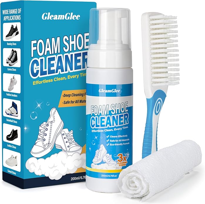 Shoe Cleaner 6.76 oz – Deep-Cleaning Sneaker Cleaner Kit for White Shoes, Lifts Dirt & Stains Fast, with Brush & Towel