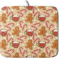 Christmas Gingerbread Man Dish Drying Mat for Kitchen Counter 16x18 Xmas Candy Cane Winter Holiday Theme Absorbent Reversible Microfiber Drying Mats Kitchen Countertop Protector Dishes Drainer Pad