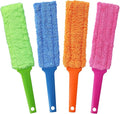 4 Pack 16-Inch Length Microfiber Dusters, Reusable and Washable, Soft Fibers with Strong Dust Adsorption Ability,Very Suitable for Home Cleaning, Office Cleaning, and car Cleaning