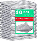 10 Pcs Upgrade 3-Layer Dish Cloth, Non-Scratch Steel, Premium Scrubbing Multipurpose Wire Dishwashing Rag for Wet and Dry, Kitchen Cleaning,Scrubs Dishes, Sinks Cleans,Home Essentials