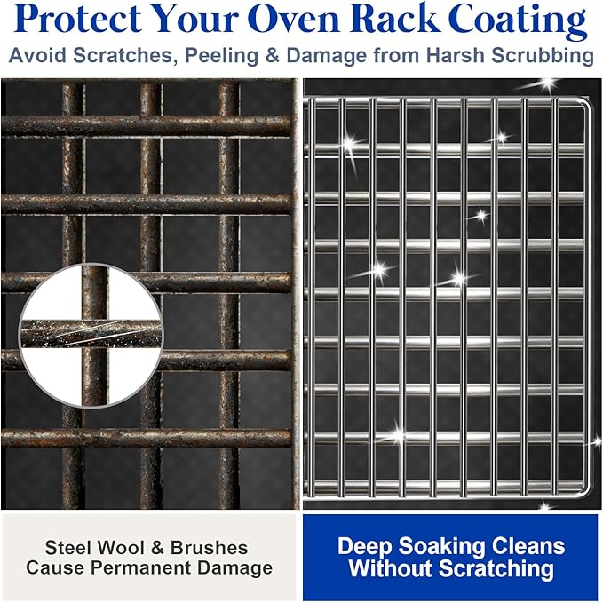 Oven Rack Cleaning Bags 19.6 x 27.5 Inch, 5 Pack Heavy-Duty No-Scrub Oven & Grill Soaking Bags with Side Zipper Opening, Reusable Leak-Resistant Cleaning Pouches