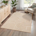 Washable Rug 4x6 Area Rugs for Living Room, Abstract Rug for Bedroom, Soft Rainbow Non Slip Throw Rugs with Rubber Back, Low Pile Stain Resistant Boho Geometric Carpet for Dining Room,Orange