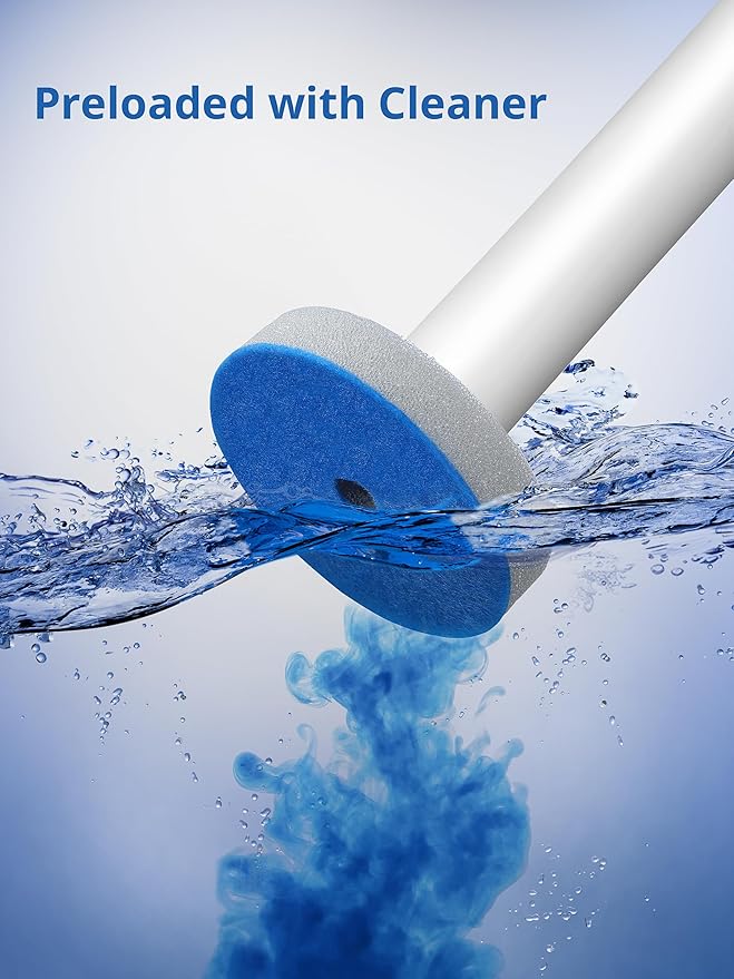 Toilet Cleaner Wand, Disposable Toilet Brush and Holder Set, Toilet Bowl Cleaner Brush, Wall Mounted Toilet Brush Set, Toilet Wand Kit with 12 Refill Heads, Toilet Wand Holder for Home and RV Use