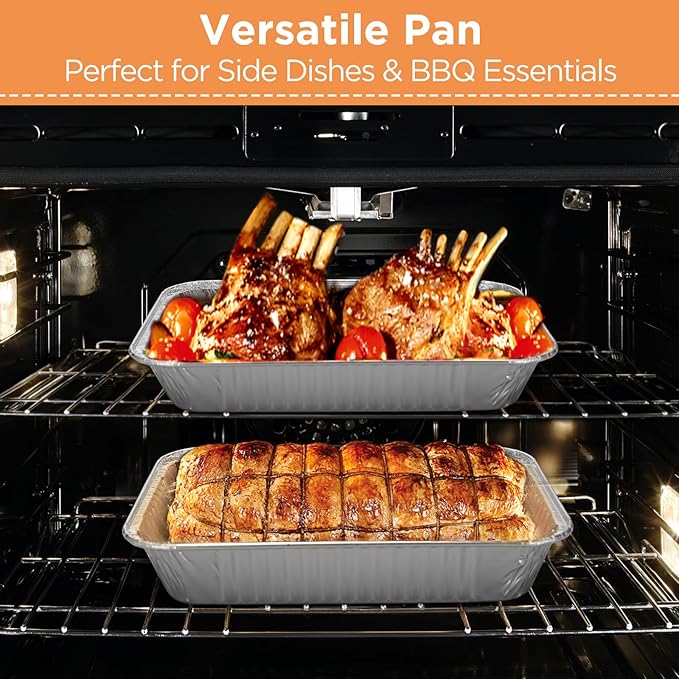 20 Pack Weber Grills Compatible Drip Pans 6415 for Weber Grills Spirit Gas Grills, Q Grills, Genesis and Genesis II LX 200 300 Series Disposable Aluminum Foil Grease Trays 6 x 1.4 x 8.6 Inches