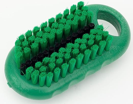 SPARTA 5 Inch Hand and Nail Brush with Stiff Polyester Bristles, Polypropylene Body, Color Coded Scrub Brush for Commercial Foodservice and Industrial Use, Green
