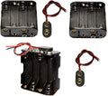 3 Pcs 8 x 1.5V (12V) AA Battery Holder Leads with 3 Pcs I Fonts Clip Connector Plastic Housing Two Layers Battery Case