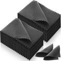Tatuo 200 Pieces Jewelry Polishing Cloth 2.36 x 3.15 Inch Double-Sided Polishing Cloths Silver Glasses Cleaning Tools for Gold Silver and Platinum Jewelry Watch Coins Glasses(Dark Gray)