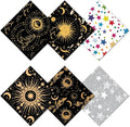 CREATCABIN 6 Packs Thickened Glasses Cleaning Cloth Elegant Flower Design