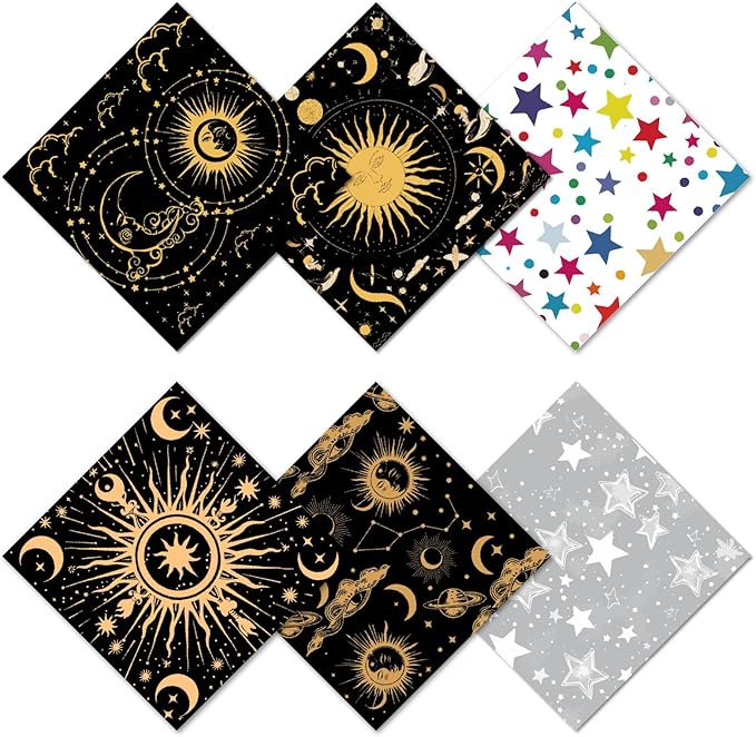 CREATCABIN 6 Packs Thickened Glasses Cleaning Cloth Elegant Flower Design