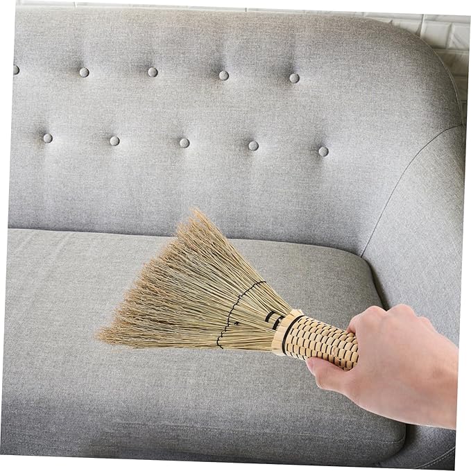 Corn Whisk Broom Handcrafted Mini Dust Brush for Efficient Sweeping of Bedrooms Sofas and Carpets Short Handle Natural Material for Cleaning