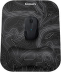 Gimars Large Smooth Superfine Fibre Memory Foam Ergonomic Mouse Pad Wrist Rest Support Mousepad with Nonslip Base for Laptop, Computer, Gaming & Office,Free Coaster Include-Topographic Map