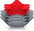 Patelai 6 Pieces 2 Sizes Microwave Bowl Holders Large and Small Bowl Holder Sponge and Microfiber Kitchenware Cozy for Hot Food Soup Warmer Home Kitchen