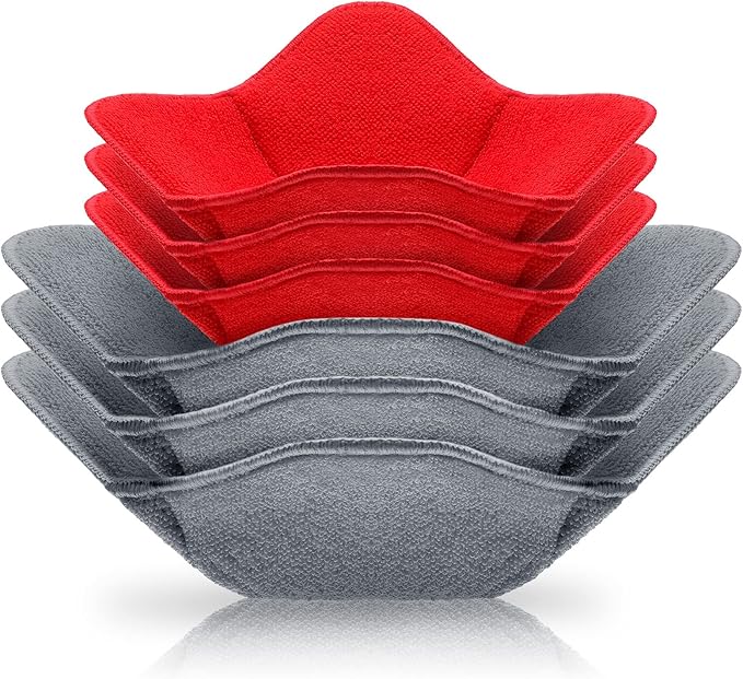Patelai 6 Pieces 2 Sizes Microwave Bowl Holders Large and Small Bowl Holder Sponge and Microfiber Kitchenware Cozy for Hot Food Soup Warmer Home Kitchen