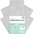 Swedish Dishcloths for Kitchen, 5 Pack Swedish Dish Cloths, Ultra Absorbent Reusable Paper Towels, Cellulose Sponge Cloths, Quick Drying, No Odor, Dishwasher Safe Grey