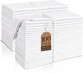 White Washcloths 100 Pack, Highly Absorbent & Quick Drying Face Towels, Premium Quality Soft Bath Towels, Multipurpose Microfiber Wash Cloths, 12x12 inches