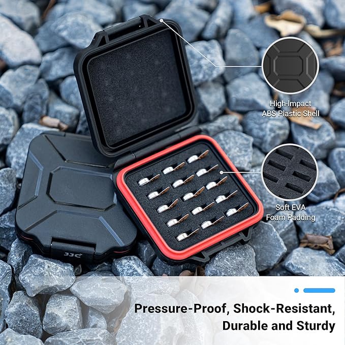 JJC Size 312 LIR1240 Battery Case Holder Storage, Water-Resistant Anti-Shock, Coin Cell Battery Case for 15x Size 312 CR1240 A312 Size312 P312 312A PR41, Safety Lithium Batteries Holder, No Batteries