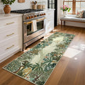 GarveeHome 2x6 Jungle Washable Runner Rug for Kitchen, Soft Animal Print Hallway Runner Non Slip Green Entryway Rug Farmhouse Laundry Mat Stain Resistant Carpet for Bedroom Bathroom