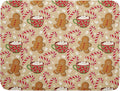 Christmas Gingerbread Man Dish Drying Mat for Kitchen Counter 18x24 Xmas Candy Cane Winter Holiday Theme Absorbent Reversible Microfiber Drying Mats Kitchen Countertop Protector Dishes Drainer Pad